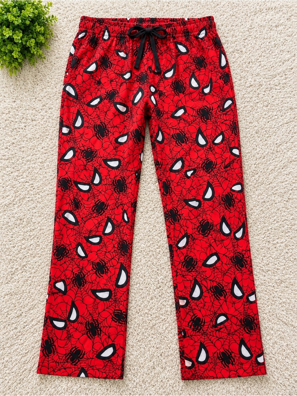 Marvel Red Spider-Man Face & Web Kids Pajama Bottoms